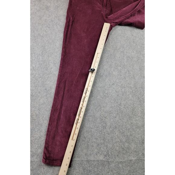 True Religion Jeans Womens 27 Burgundy Jennie Midrise Velveteen Skinny Stretch - Picture 11 of 16